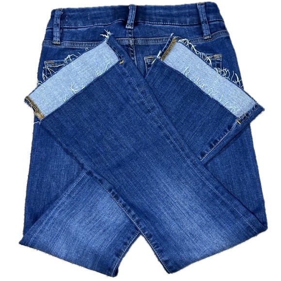 👖👠 FRAME Le Crop Mini‎ Bootcut Jeans | Medium Blue Mid-Rise Y2K Sz 24 - Picture 3 of 6